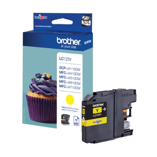 Brother LC123Y - Alta resa - giallo - originale - cartuccia d'inchiostro - per Brother DCP-J100, J105, J132, J152, J552, J752, MFC-J245, J470, J650, J6520, J6720, J6920